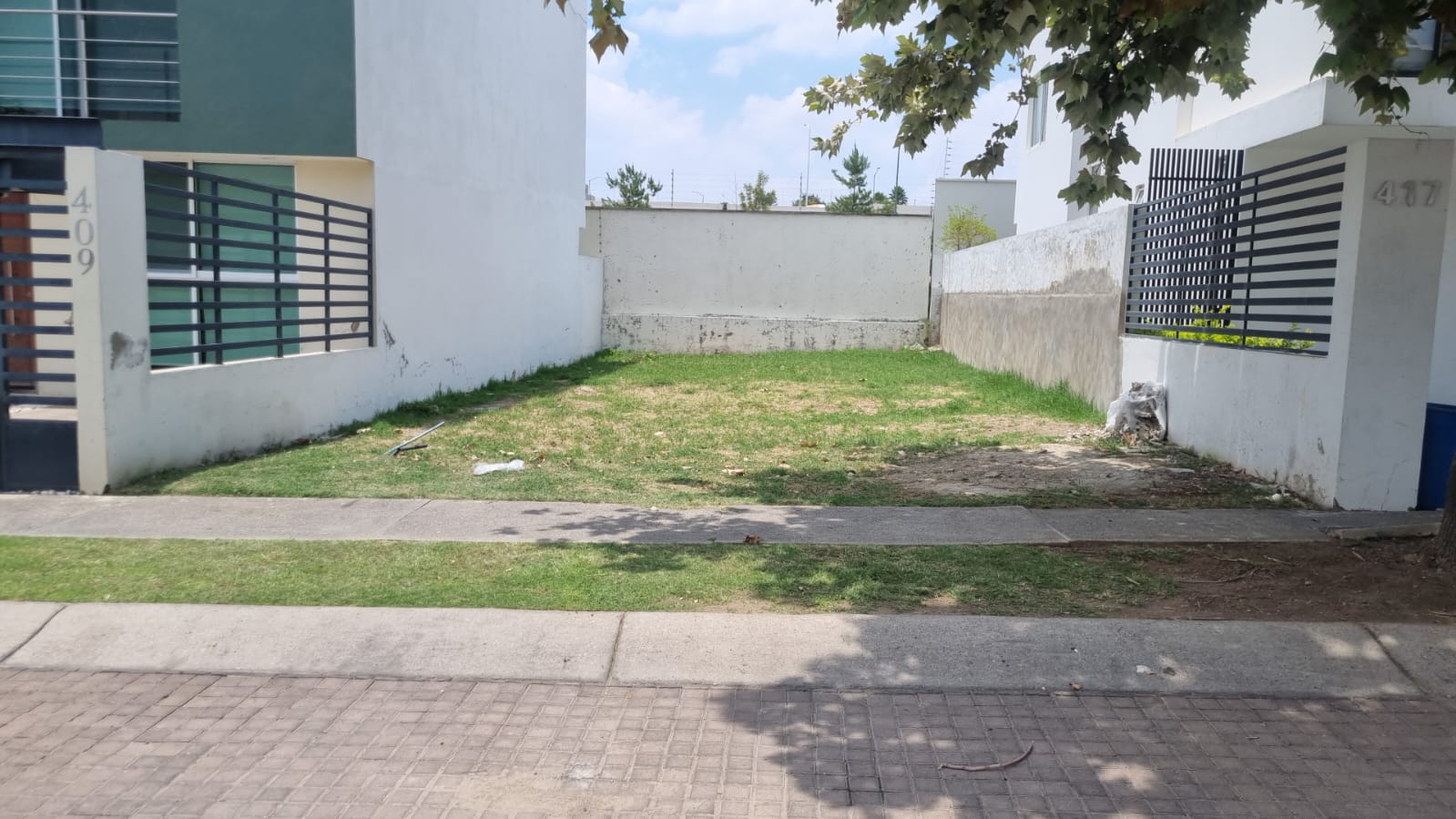 Frente directo del lote