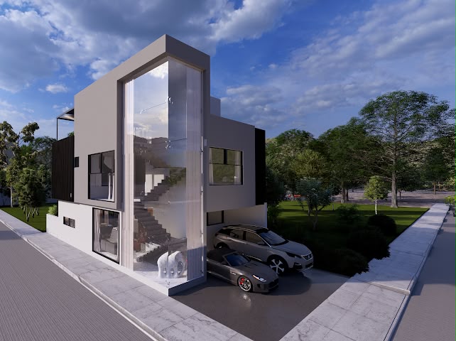 Render fachada en esquina